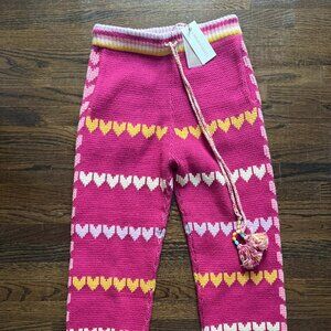LoveShackFancy Chabela Warm HeartKnit Pant size L